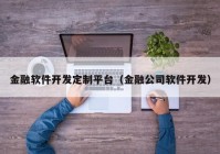 金融软件开发定制平台（金融公司软件开发）